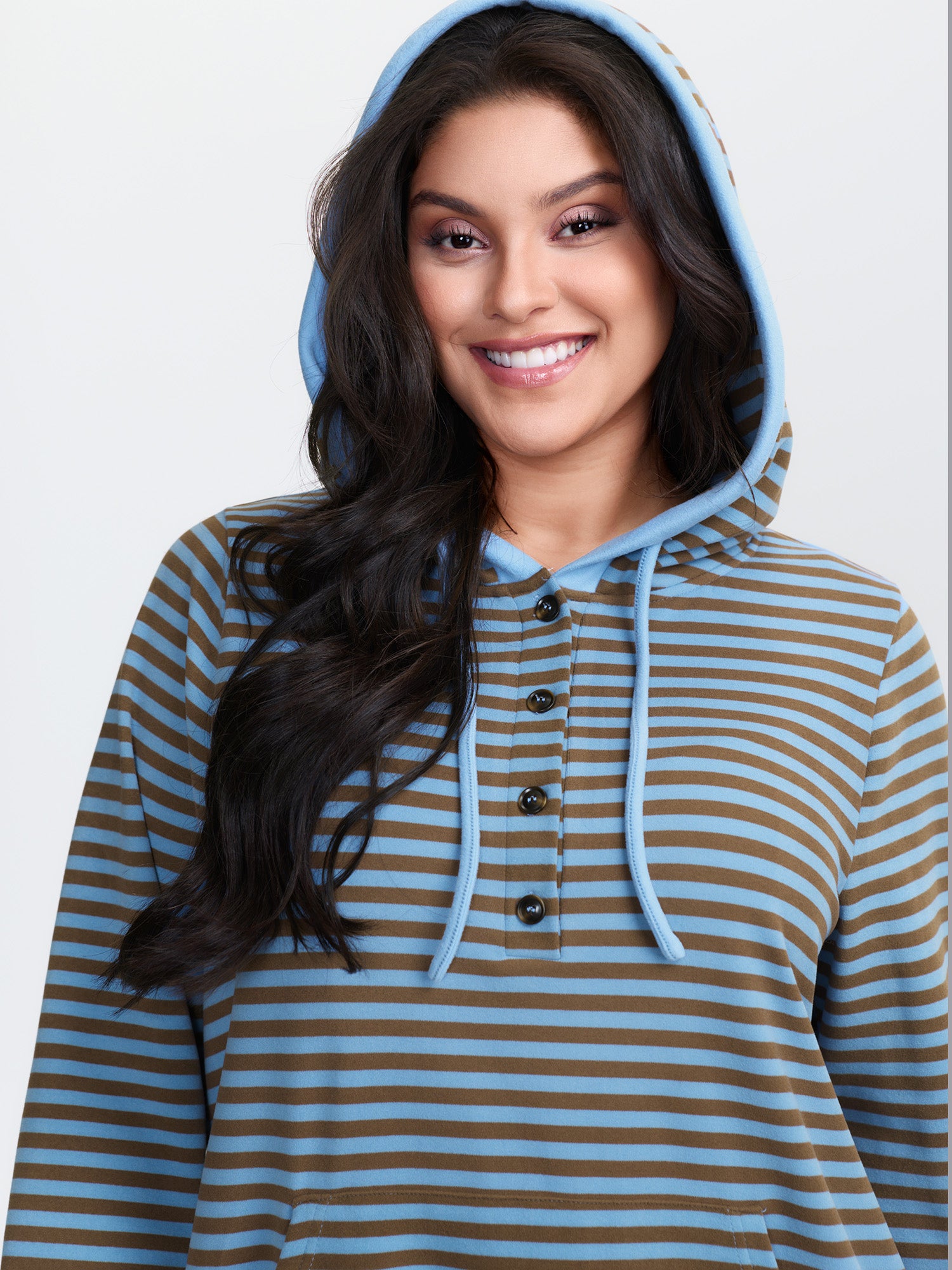 Double-Sided Fleece Stripe Embroidery Sweatshirt