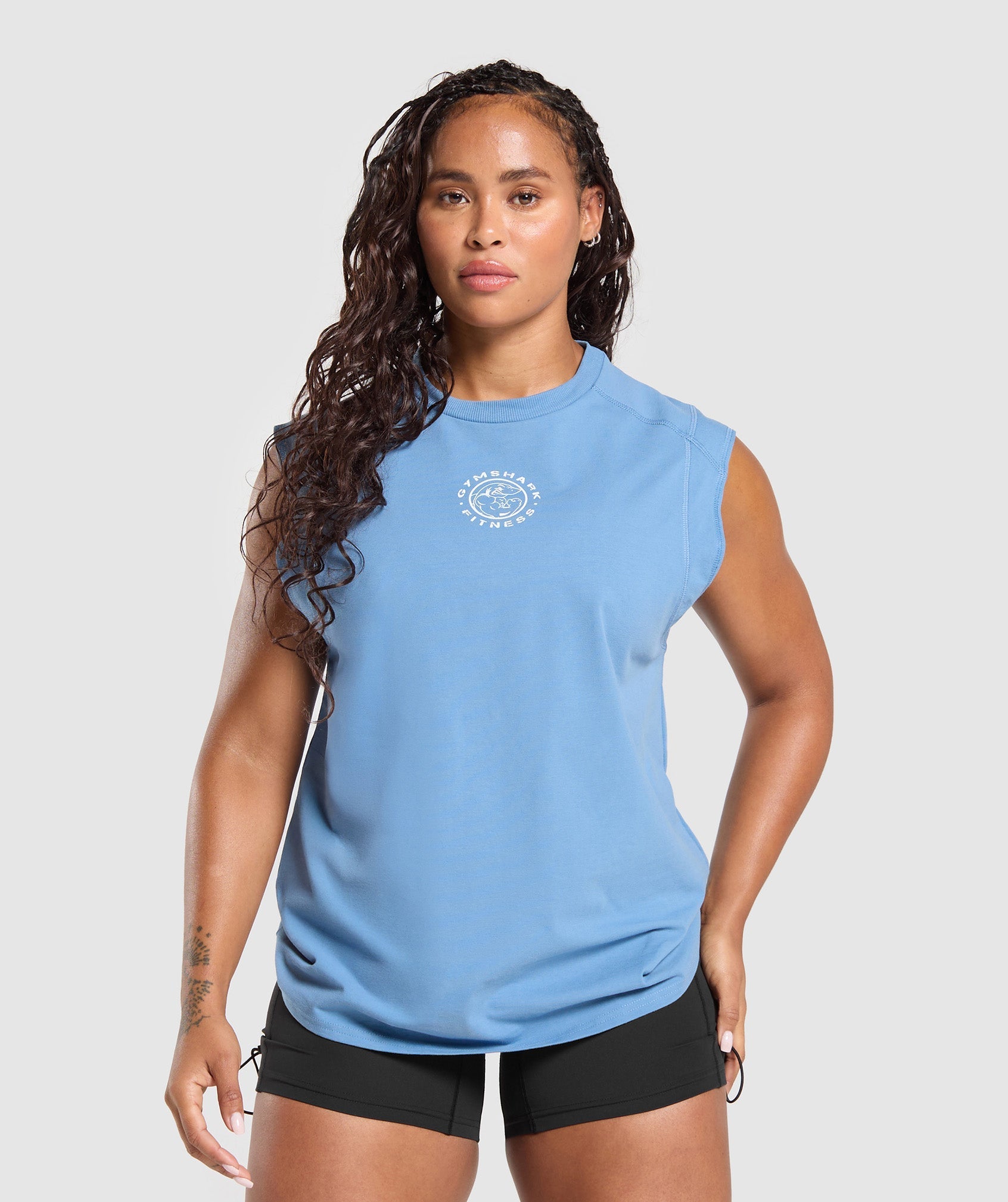 Gymshark Legacy Logo Tank - Classic Blue