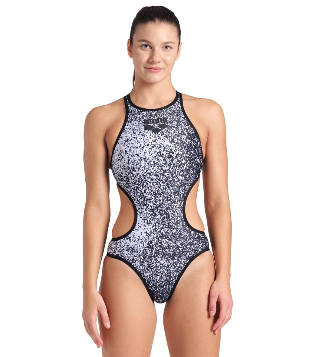 Arena Women's One Paints Tech Back One Piece Swimsuit