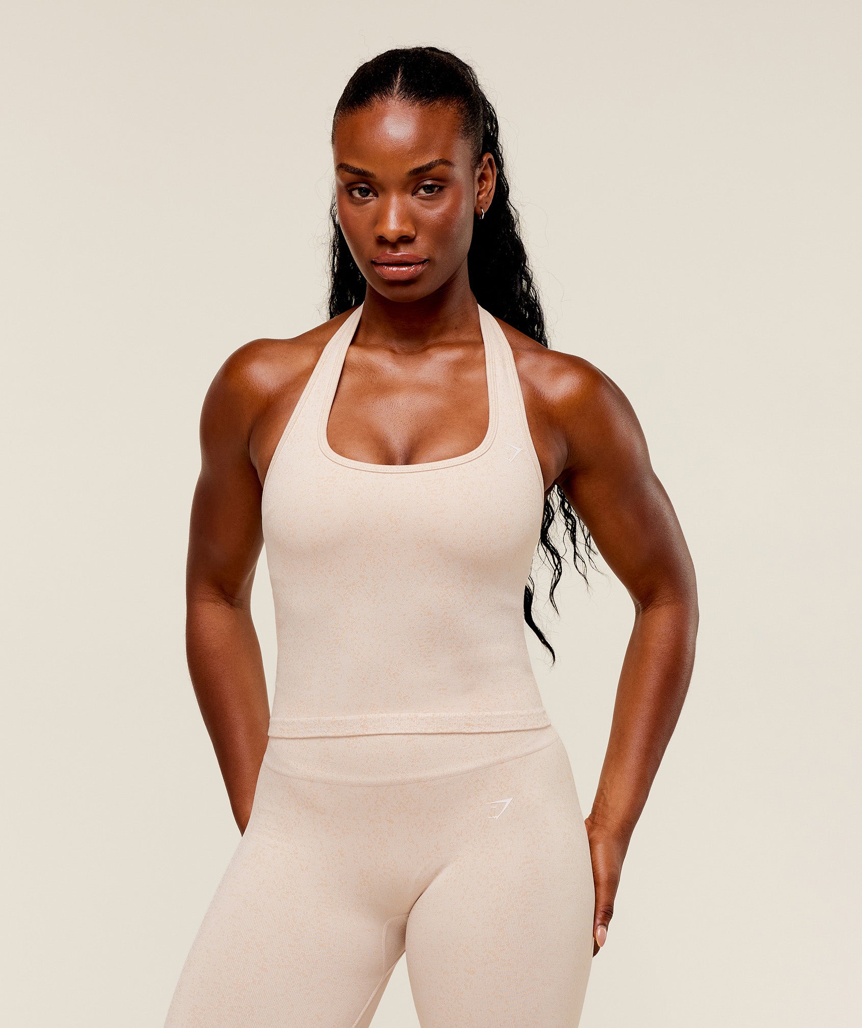 Gymshark Adapt Fleck x Whitney Tank With Shelf - Coconut White