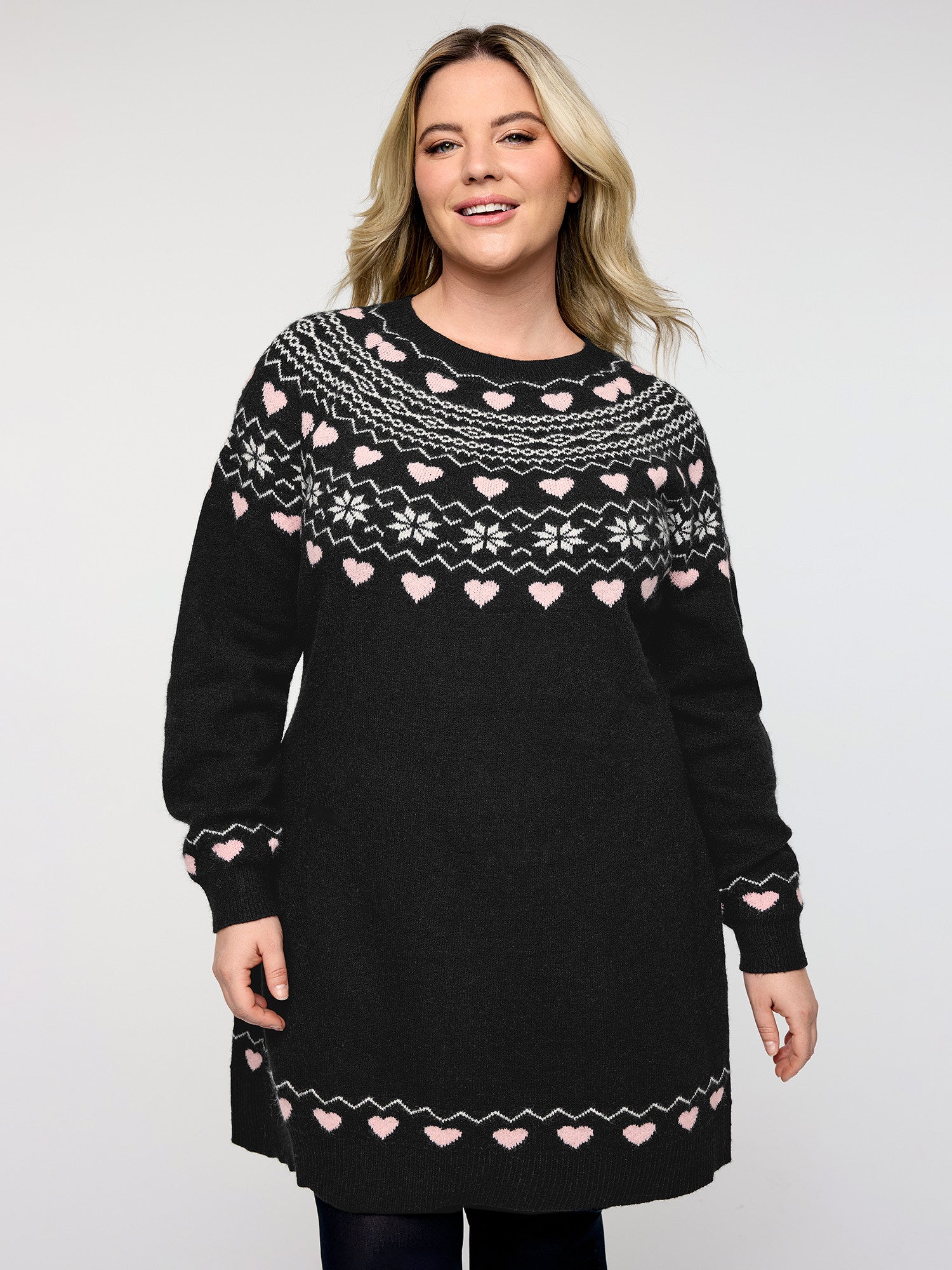 Fair-Isle Jacquard Midi Sweater Dress
