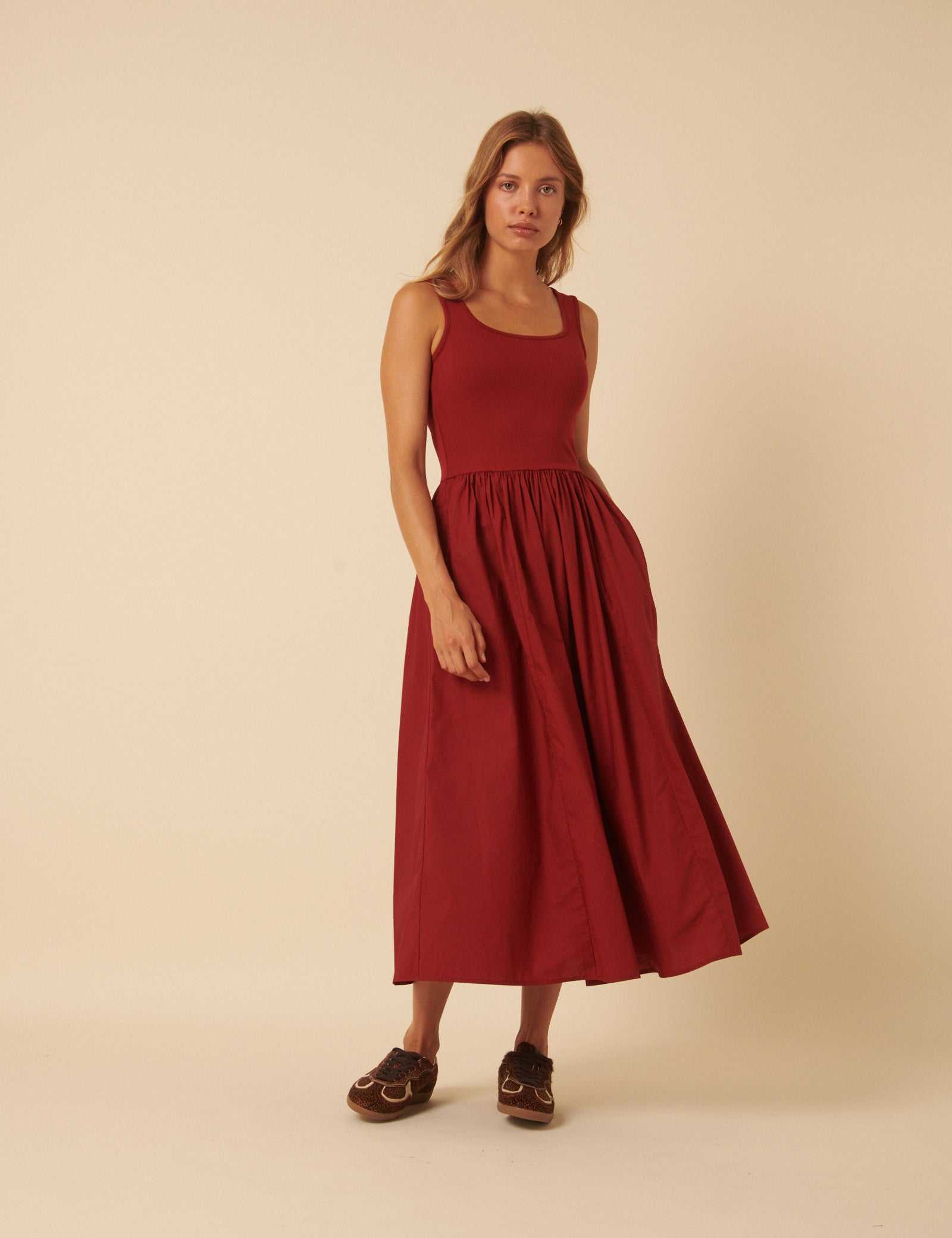 Red Colorado Midi Dress