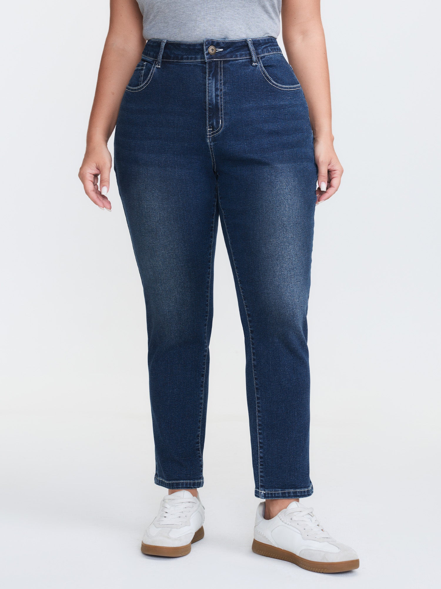 Stretchy Mid-Rise Skinny-Fit Jeans